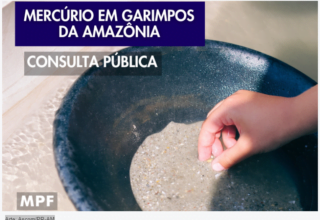 MPF realiza consulta pública sobre utilização de mercúrio em garimpos de ouro na Amazônia.